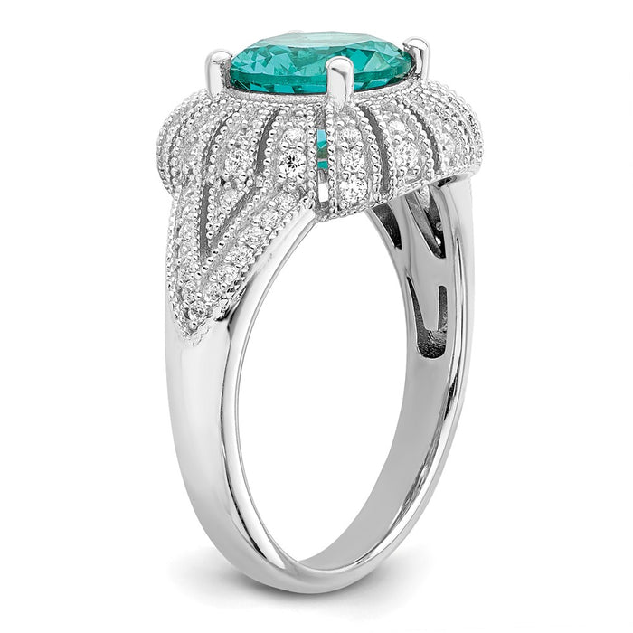 Shop Exclusive Vintage-Inspired Sterling Silver Ring | Stylish Rhodium Plated Design-6