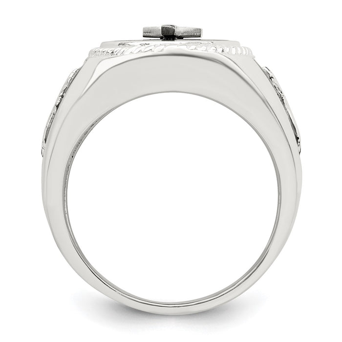 High-Quality Sterling Silver Ring with Black Agate - Stylish & Affordable!-2