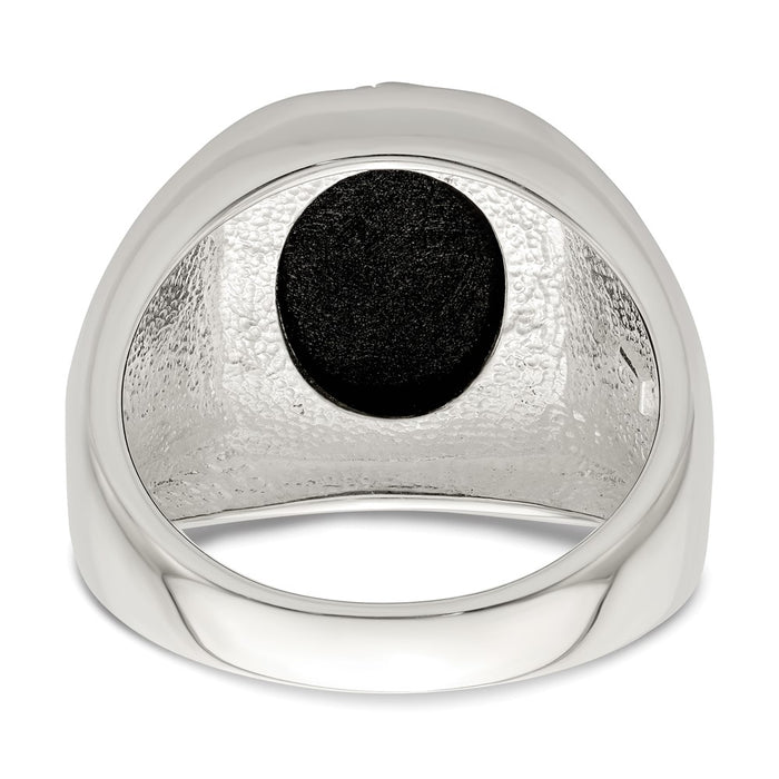 High-Quality Sterling Silver Ring with Black Agate - Stylish & Affordable!-5