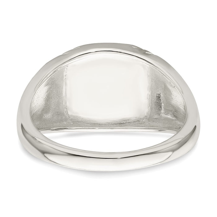 Buy Stylish Men's Sterling Silver Skull & Crossbones Ring, Black Enamel Finish-5