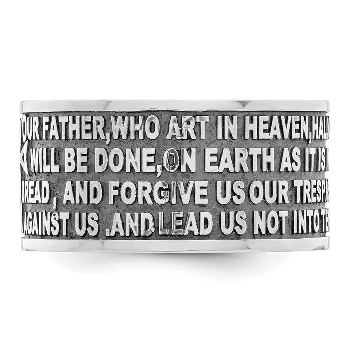 Shop Stylish AMEN Sterling Silver Lord's Prayer Ring - Size 6, Rhodium-Plated-4