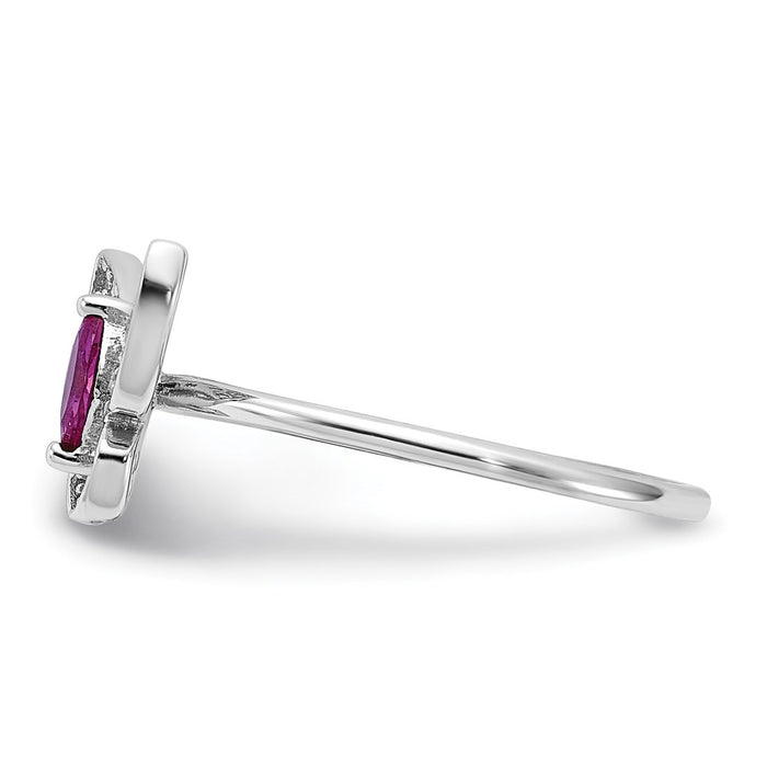 Buy Stylish Rhodium-Plated Sterling Silver Butterfly Ring with CZ Accents-3