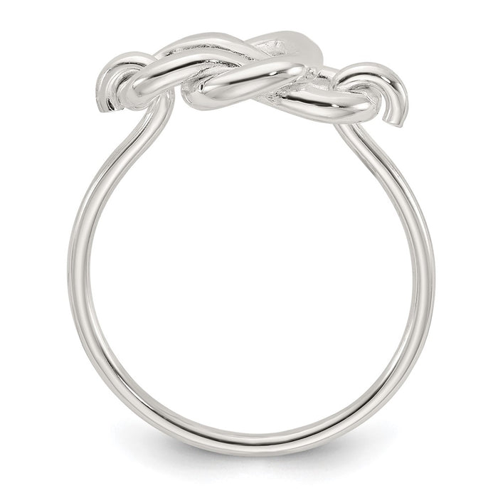 Buy Stylish Polished Sterling Silver Elegant Knot Ring - Affordable Luxury Design-2