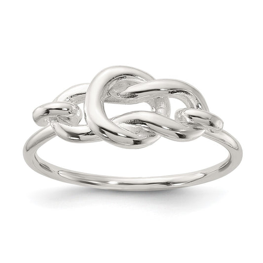 Shop Stylish Polished Sterling Silver Elegant Knot Ring - 14K Gold Finish