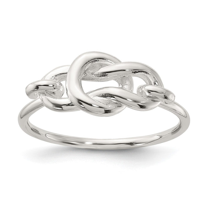 Shop Stylish Polished Sterling Silver Elegant Knot Ring - 14K Gold Finish-1