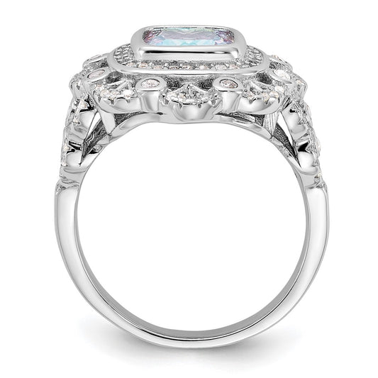 Exclusive Rhodium-Plated Sterling Silver Ring | Stylish CZ Stones, Affordable Price