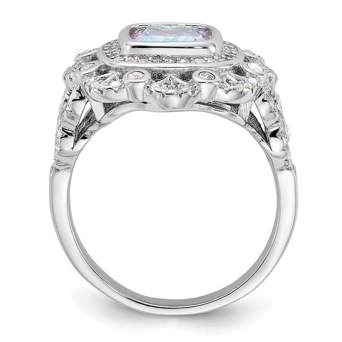 Exclusive Rhodium-Plated Sterling Silver Ring | Stylish CZ Stones, Affordable Price-2