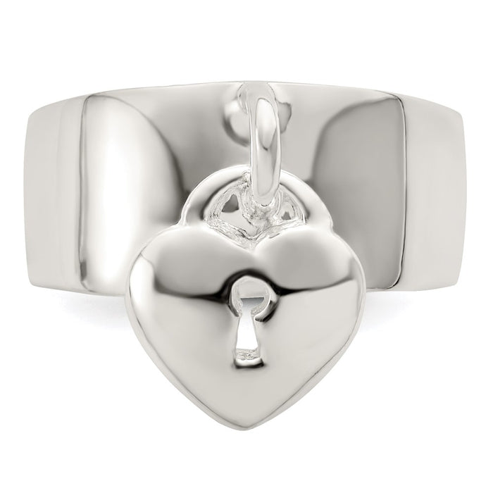 High-Quality Sterling Silver Dangle Locking Ring | Stylish & Affordable Value-4