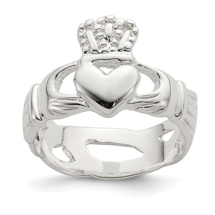 High-Quality Sterling Silver Claddagh Ring - Stylish Love & Friendship Symbol-1