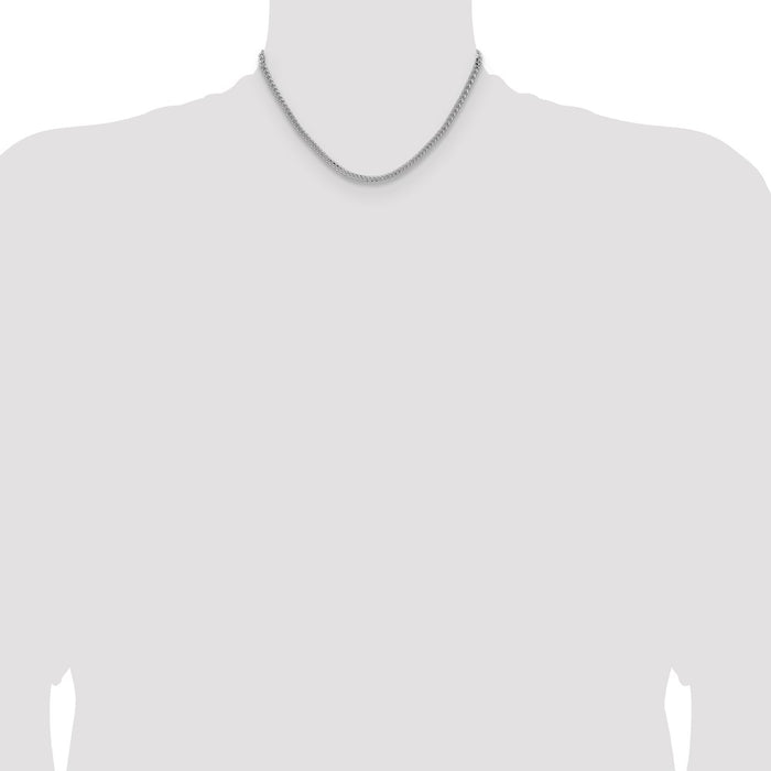 High-quality Sterling Silver 3.25mm Polished Curb Chain - Stylish Value Choice!-4