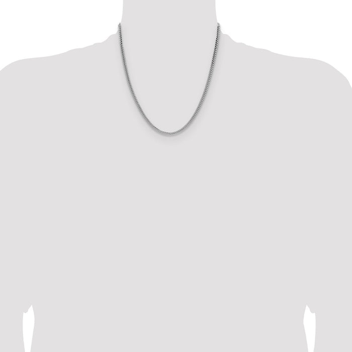 High-Quality Sterling Silver 3.25mm Polished Curb Chain - Stylish Value!-4