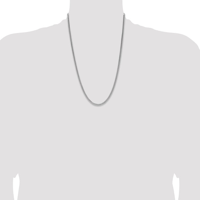 Buy Stylish 3.25mm Polished Domed Curb Chain in High-Quality Sterling Silver-4