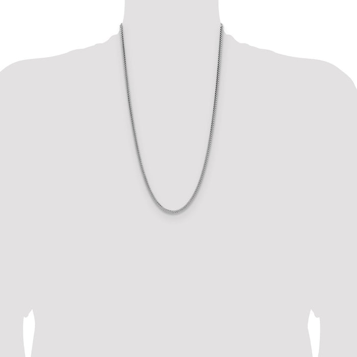 Buy Stylish 3.25mm Polished Sterling Silver Curb Chain - Luxury Quality!-4