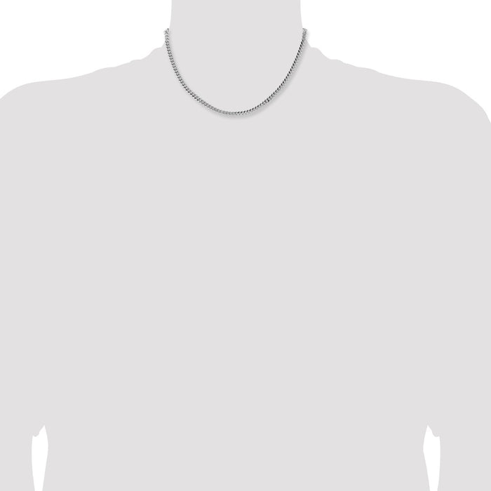 Buy High-Quality 4mm Sterling Silver Domed Curb Chain | Stylish Value-4