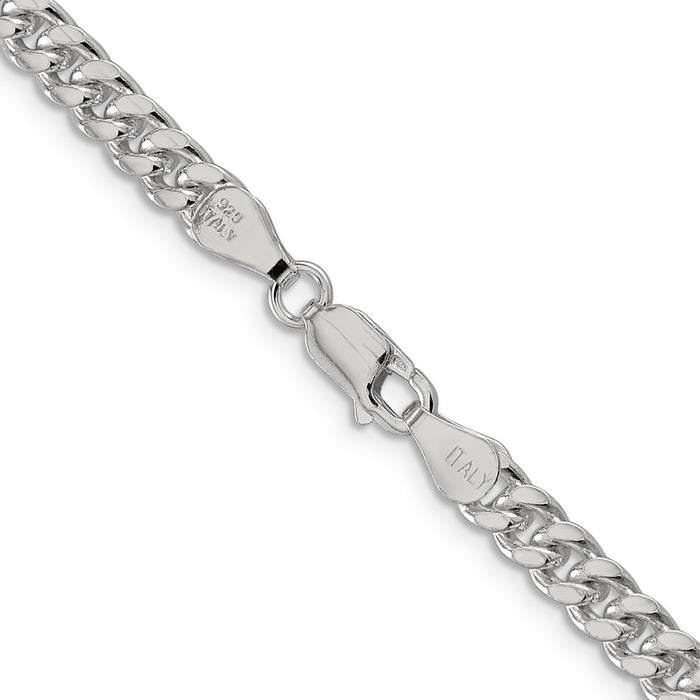 High-Quality 5mm Sterling Silver Domed Curb Chain - Stylish Side D/C Design-3