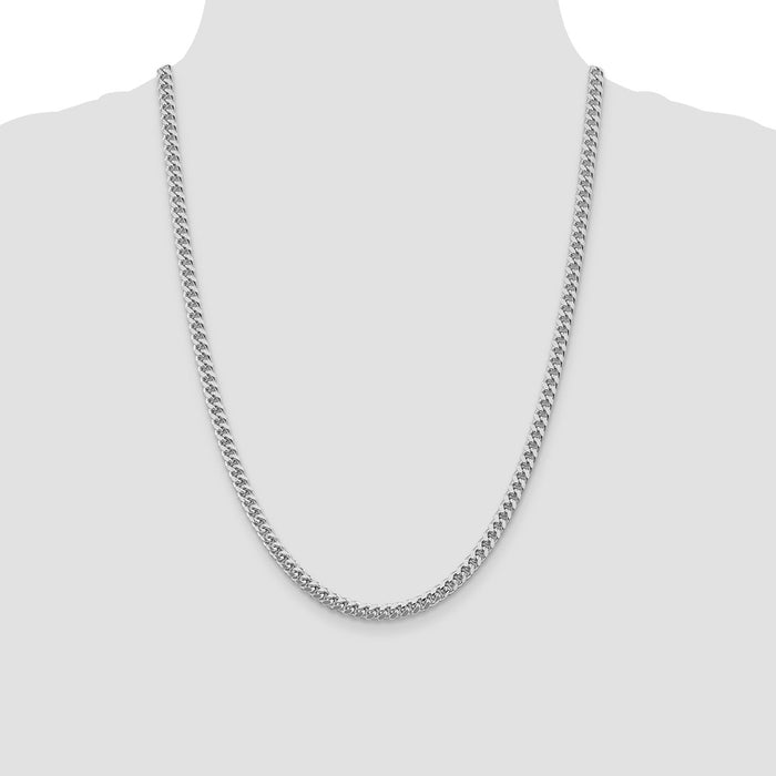 Buy Stylish Rhodium-Plated Sterling Silver 5mm Curb Chain - Exclusive Design-4