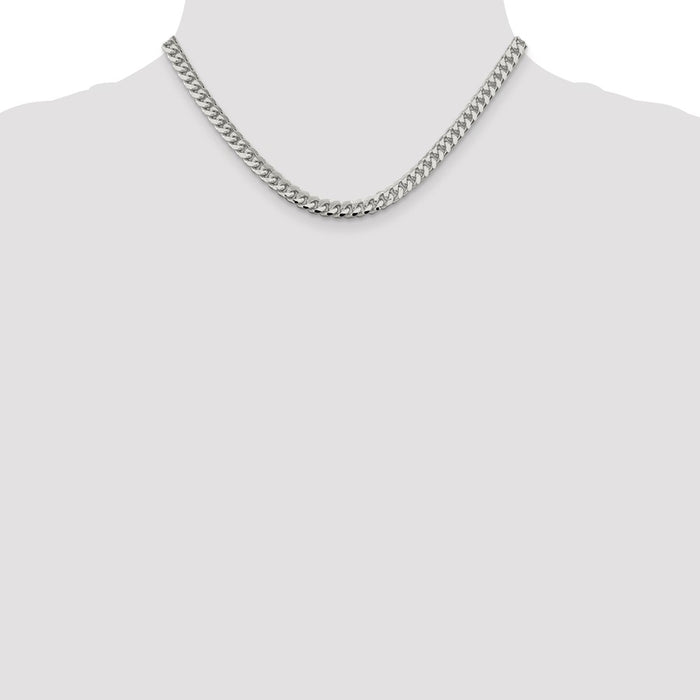 Buy Stylish 6mm Sterling Silver Domed Curb Chain - High-Quality Design!-4