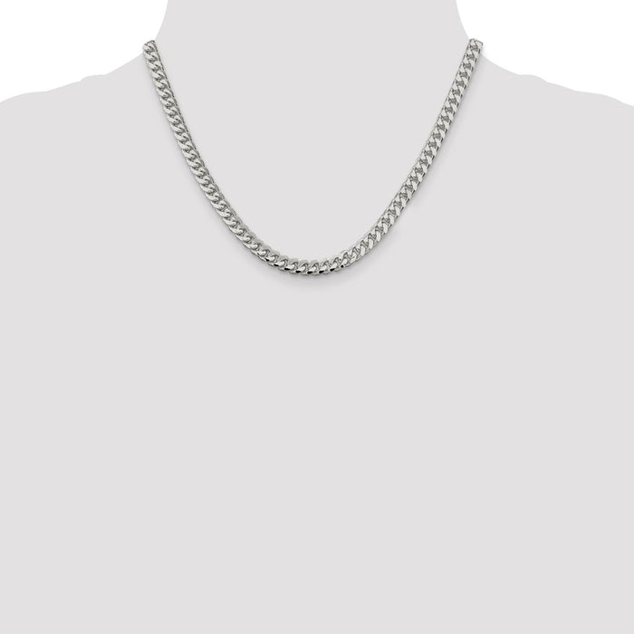 Buy Stylish 6mm Domed Curb Chain in Sterling Silver - Exclusive Design-4