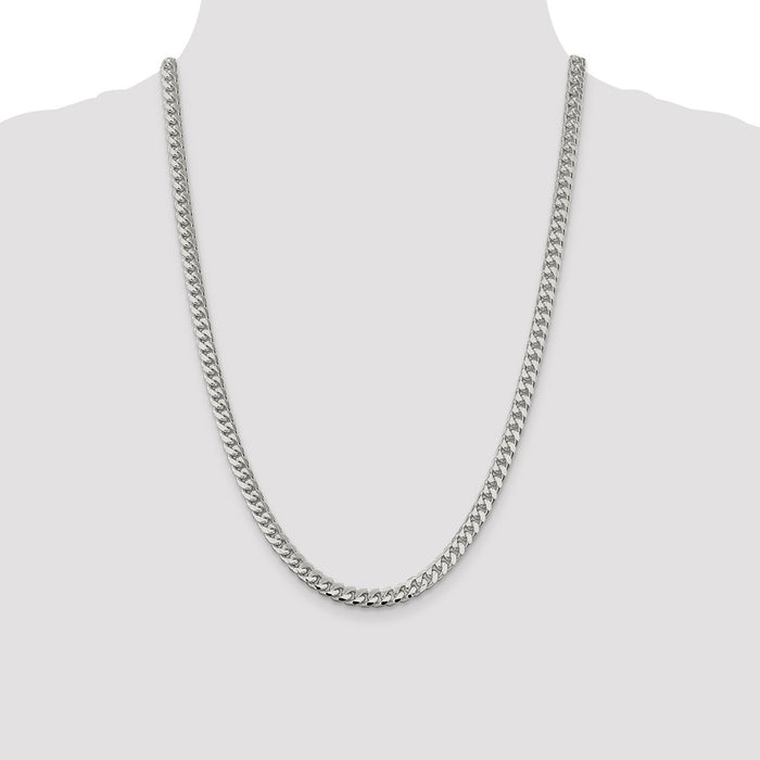 Buy Stylish 6mm Sterling Silver Domed Curb Chain - High-Quality Design-4