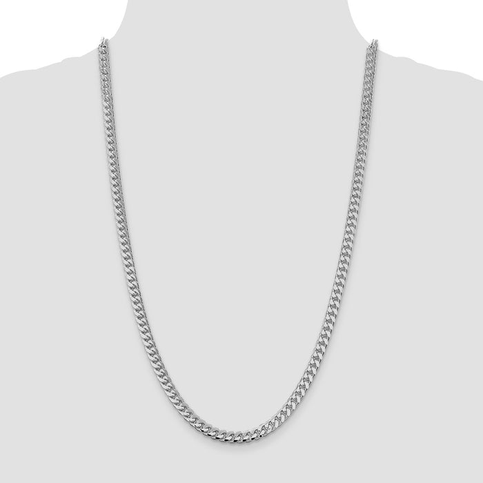 Buy Stylish 6mm Sterling Silver Rhodium-Plated Pendant with Chain - Affordable Luxury-4