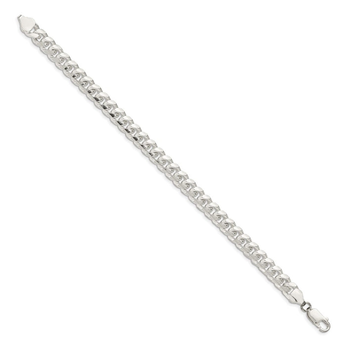 Buy Stylish Sterling Silver 7.35mm Domed Curb Chain with Exclusive Design-2