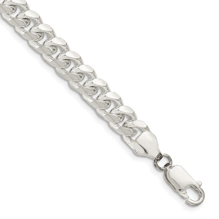 Buy Stylish Sterling Silver 7.35mm Domed Curb Chain with Exclusive Design-1
