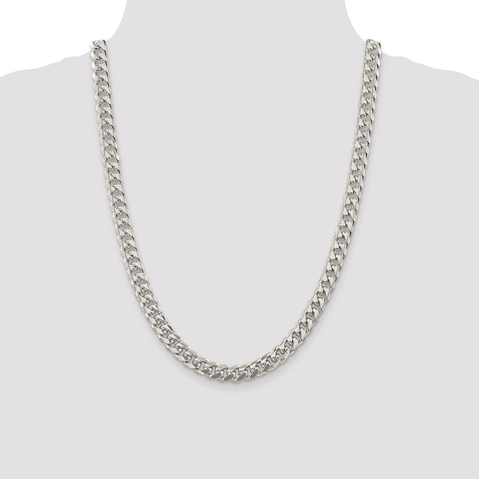 Buy Stylish 8.5mm Sterling Silver Domed Curb Chain - Exclusive Design-4
