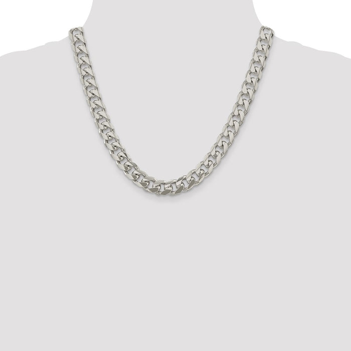 Buy Exclusive 10.5mm Sterling Silver Domed Pendant & Curb Chain - Stylish Value!-4