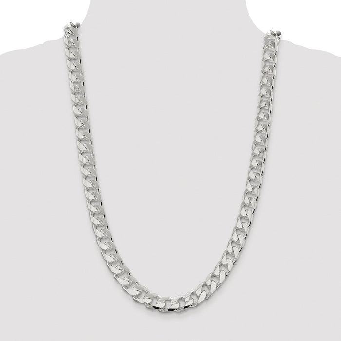 Buy Exclusive Rhodium-Plated Sterling Silver 11mm Pendant & Curb Chain-4