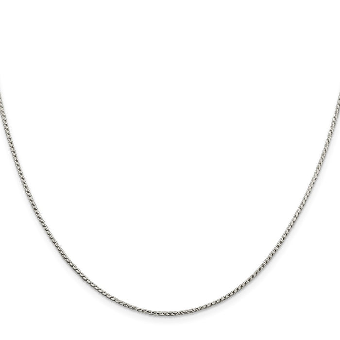 Buy Stylish 1.25mm Round Franco Chain in Sterling Silver - Affordable Luxury-2