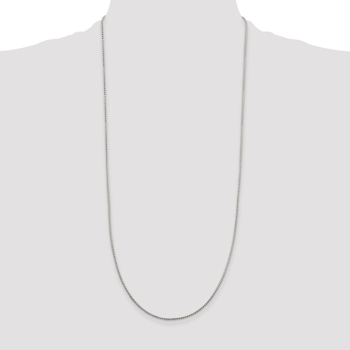 Buy Stylish 1.25mm Round Franco Chain in Sterling Silver - Affordable Luxury-4