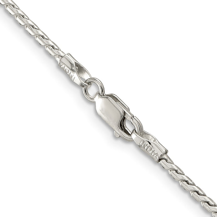 Buy Stylish 1.75mm Round Franco Chain in Sterling Silver - Affordable Elegance-3