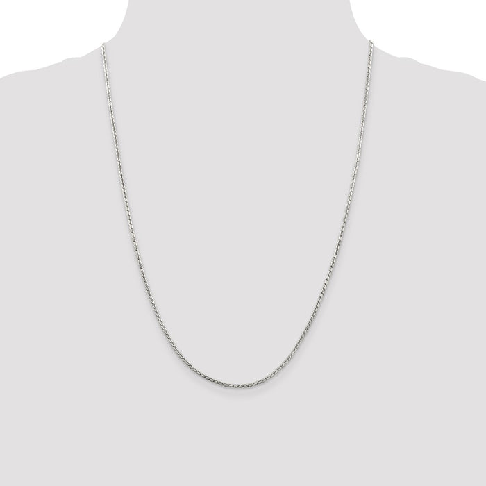 Buy Stylish 1.75mm Round Franco Chain in Sterling Silver - Affordable Luxury-4