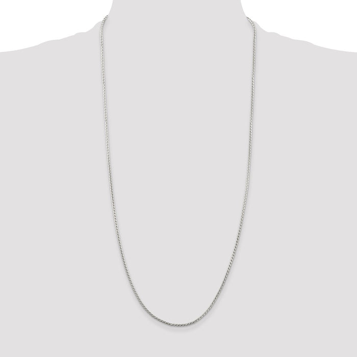 Buy Stylish 1.75mm Round Franco Chain in Sterling Silver - High-Quality Value-4