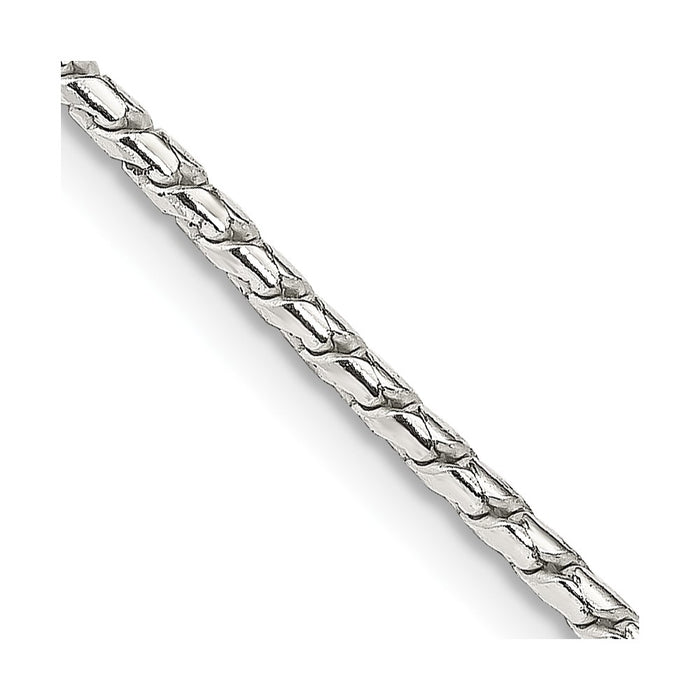 Buy 1.75mm Round Franco Chain in Sterling Silver - Stylish & Affordable!-1