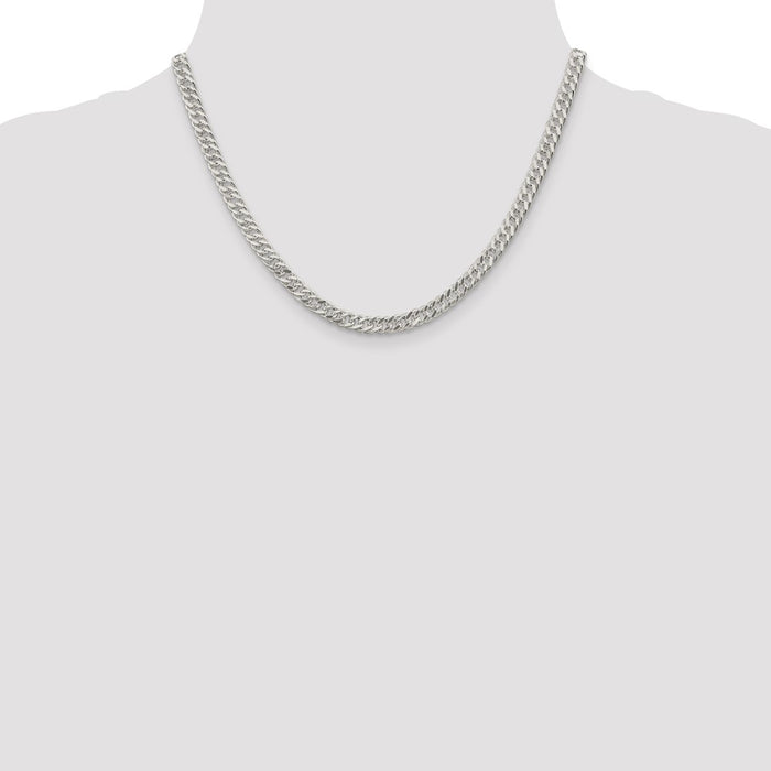 High-Quality 5.5mm Sterling Silver Rambo Link Chain - Stylish & Affordable!-4
