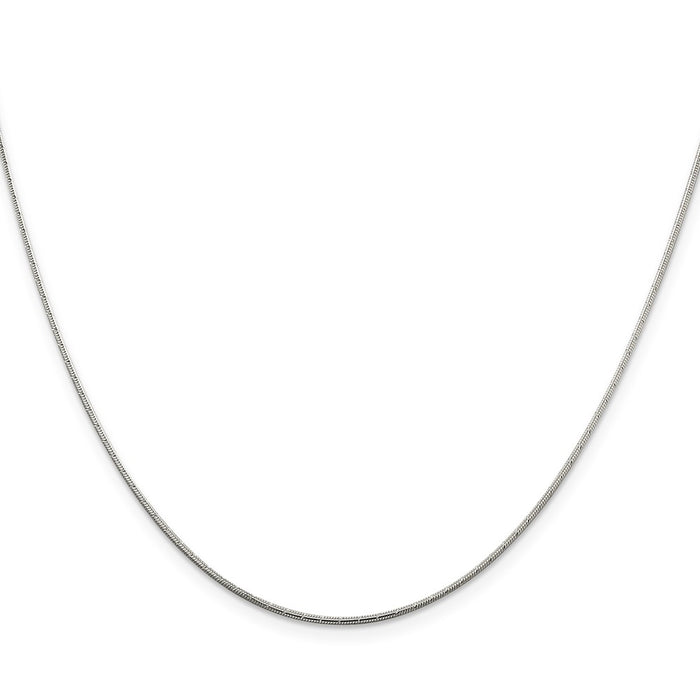 High-Quality 1.2mm Diamond-Cut Snake Chain in Sterling Silver - Stylish Value!-2