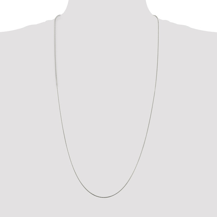 High-Quality 1.2mm Diamond-Cut Snake Chain in Sterling Silver - Stylish Value!-4