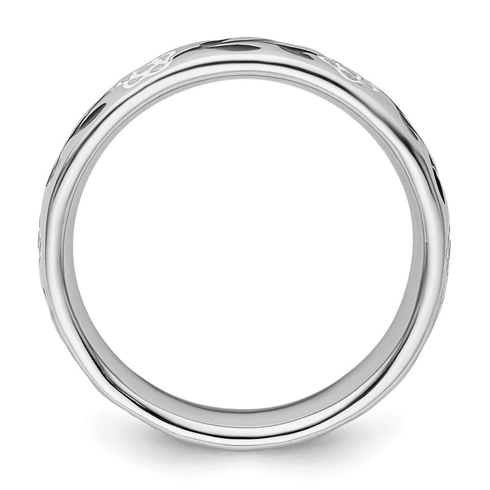 High-Quality Polished Enameled Flower Ring - Stylish Sterling Silver Design-2