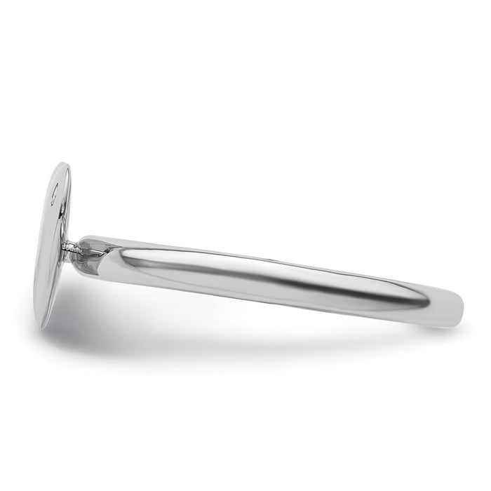 Buy Stylish Rhodium-Plated Heart Diamond Ring in Sterling Silver - 14K Luxury-3