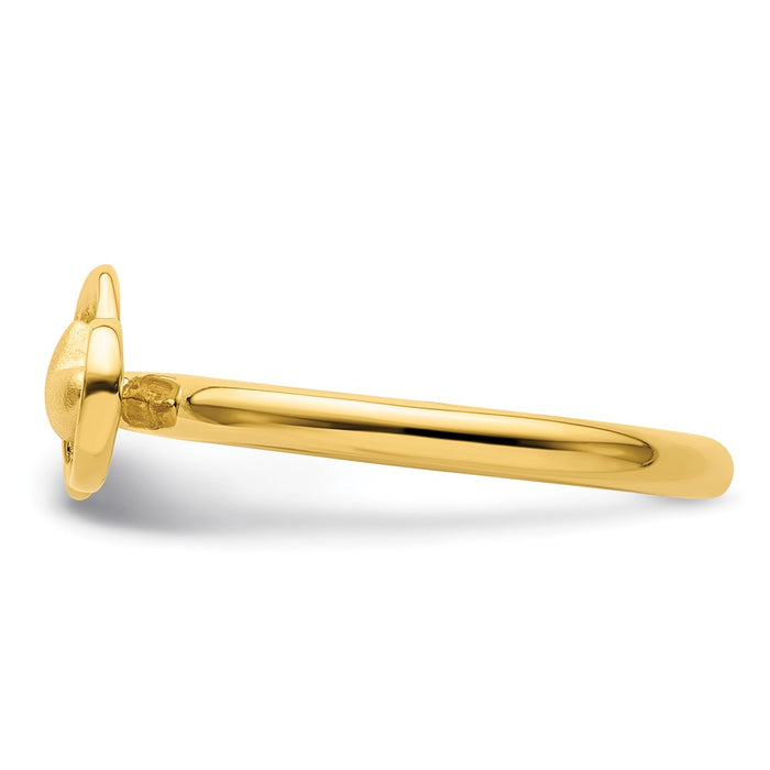 High-Quality Gold-Plated Heart Ring in Sterling Silver - Stylish Stackable Expressions-3