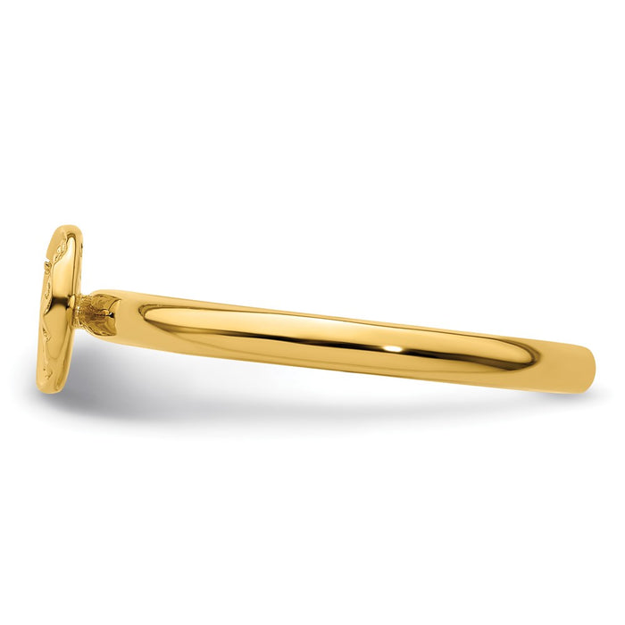 Shop Stylish Sterling Silver Stackable Ring with 14K Gold Plating-3