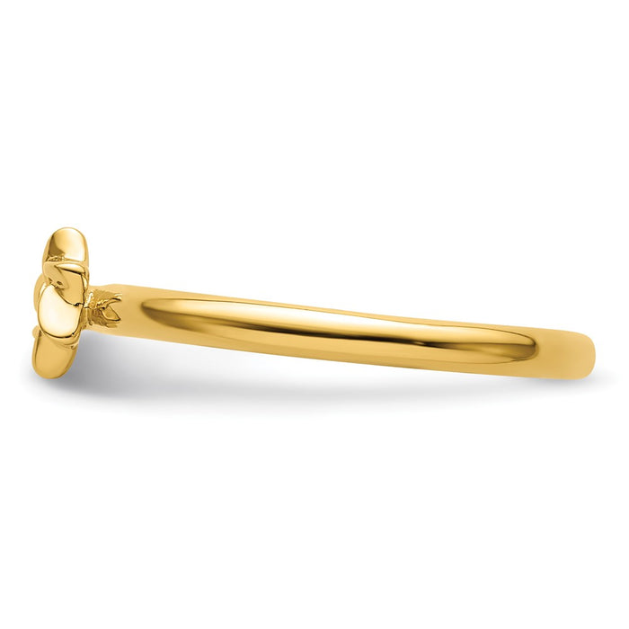 Shop Stylish Yellow-Plated Sterling Silver Stackable Star of David Ring - Affordable Design-3