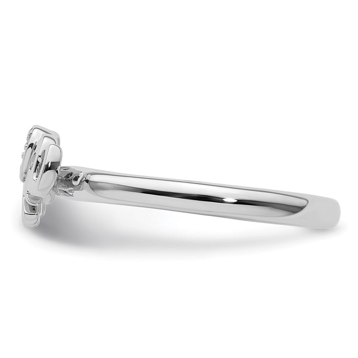 Exclusive Sterling Silver Elephant Diamond Stackable Ring - Stylish Design-3