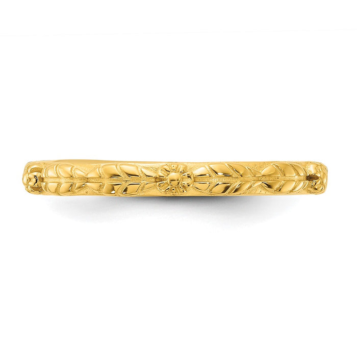 Exclusive Gold-Plated Textured Floral Ring | Stylish Sterling Silver Stackable-4