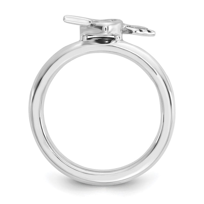 High-Quality Antiqued Heart & Arrow Stackable Ring in Sterling Silver - Stylish Value-2