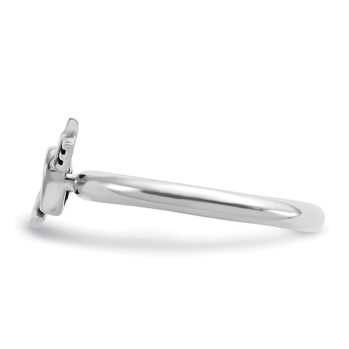 Buy Exclusive Antiqued Heart & Arrow Stackable Ring in Sterling Silver - Stylish Value!-3