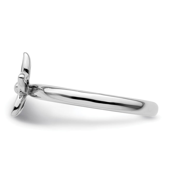 Shop Exclusive Sterling Silver Garnet Flower Stackable Ring | Stylish Design-3