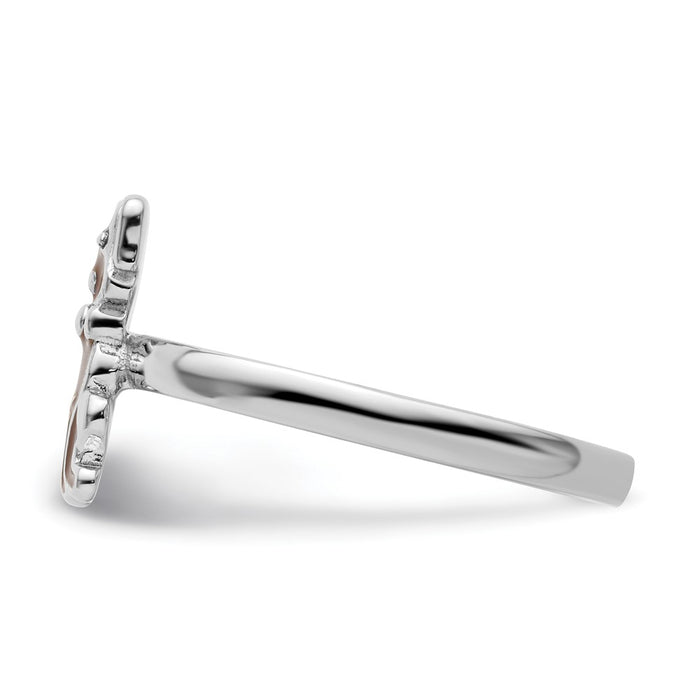 Exclusive Sterling Silver Brown Enamel Dog Ring - Stylish & Affordable Stackable Design-3