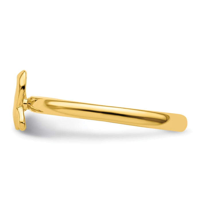 Shop Stylish Gold-Plated Awareness Ribbon Ring in Sterling Silver - Affordable Luxury-3